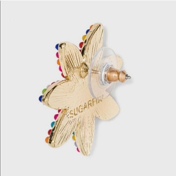 BaubleBar SugarFix Beaded Flower Post Earrings - Picture 2 of 5